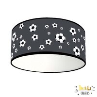 plafondlamp voetbal donkergrijs