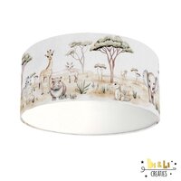 Plafondlamp Safari dieren aquarel
