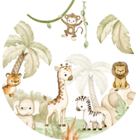 Muursticker Savannah Joy 100 cm