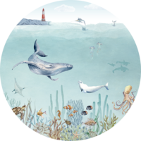 Muursticker Secret sealife 100 cm