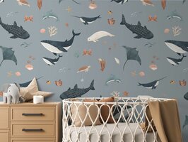 behang prachtige zee blauw