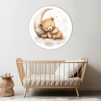 Muurcirkel Beer op maan