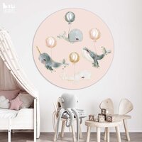 Muurcirkel heart of the sea roze