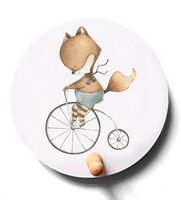 kapstokje circus vosje op fiets