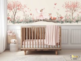 lambriseringbehang fairy garden vosje