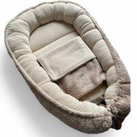 Babynestje Teddystof lichtbruin