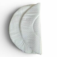 boxkleed wellnes fleece-broderie ecru rond
