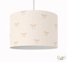 Hanglamp beige streep met strikjes