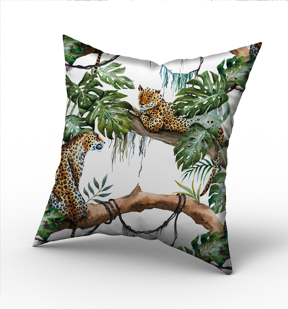textuur Rafflesia Arnoldi Foto Kussen luipaard in de jungle wit - Bi&Li Creaties