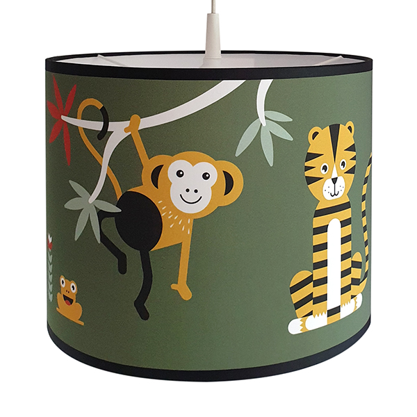 wit Aardbei Ziekte Hanglamp Jungle Kinderkamer | olijf groen - Bi&Li Creaties