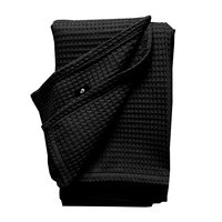 ledikantdeken wafelstof basic zwart