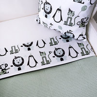 ledikantdeken feestbeesten old green