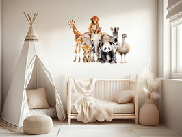 Muursticker safari dieren