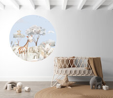 muurcirkel safari baby