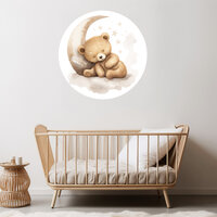 Muurcirkel Beer op maan