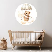 Muursticker beertje parachute blauw