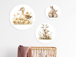 muurcirkel set 1 boerderij dieren