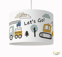 hanglamp voertuigen met tekst lets go