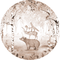 muurcirkel bear king brown