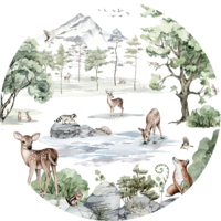 muurcirkel deer forest winter