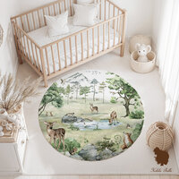 vloerkleed deer forest summer