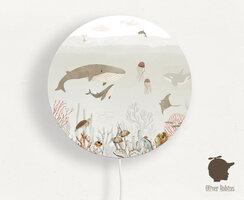 wandlamp rond sensational sea brown