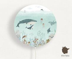 wandlamp rond sensational sea blue