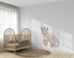 muursticker floral cheetah