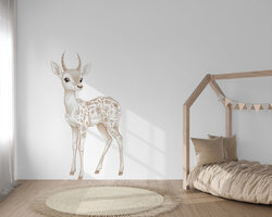 muursticker floral antilope