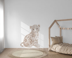 muursticker floral baby panter