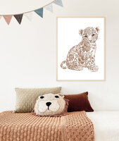 poster floral baby panter