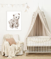 poster floral ijsbeertje