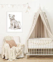 poster floral leeuwtje