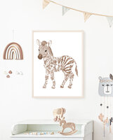 poster floral zebra