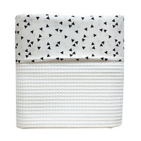 Ledikant deken wafelstof triangle wit