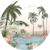 muurcirkel flamingo oasis