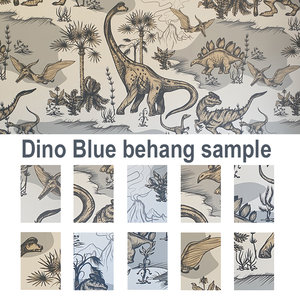 Behang sample dino blue