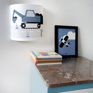 wandlamp graafmachine jeansblauw