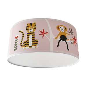 plafondlamp jungle oud roze