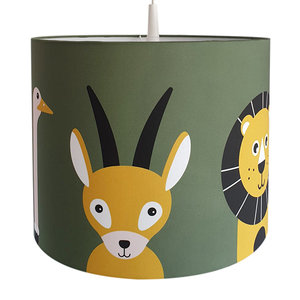 Lamp Safari dieren Kinderkamer | olijf groen