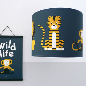 Hanglamp Wild Life Kinderkamer | donker blauw