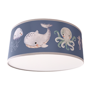 Plafondlamp under the sea blauw