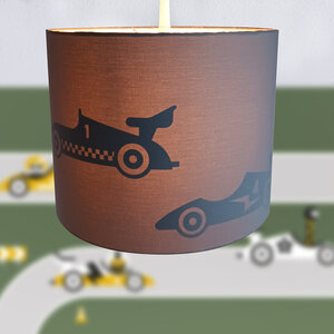 Lamp silhouet Raceauto Kinderkamer | effen