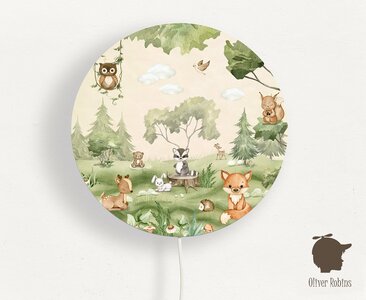 wandlamp rond woodland joy