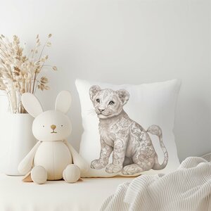 Kussen Floral leeuwtje