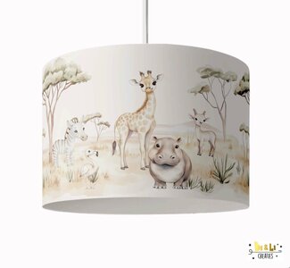 Hanglamp safari aquarel dieren