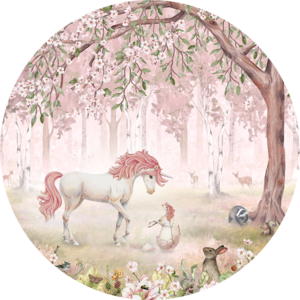 muursticker Unicorn forest 100 cm
