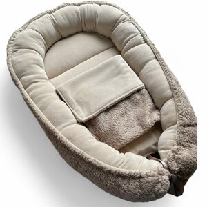 Babynestje Teddystof lichtbruin