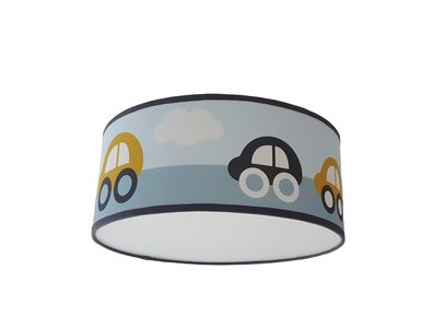 Plafondlamp Auto's oker/blauw