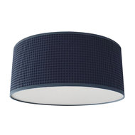 Plafondlamp Wafelstof donker oud blauw